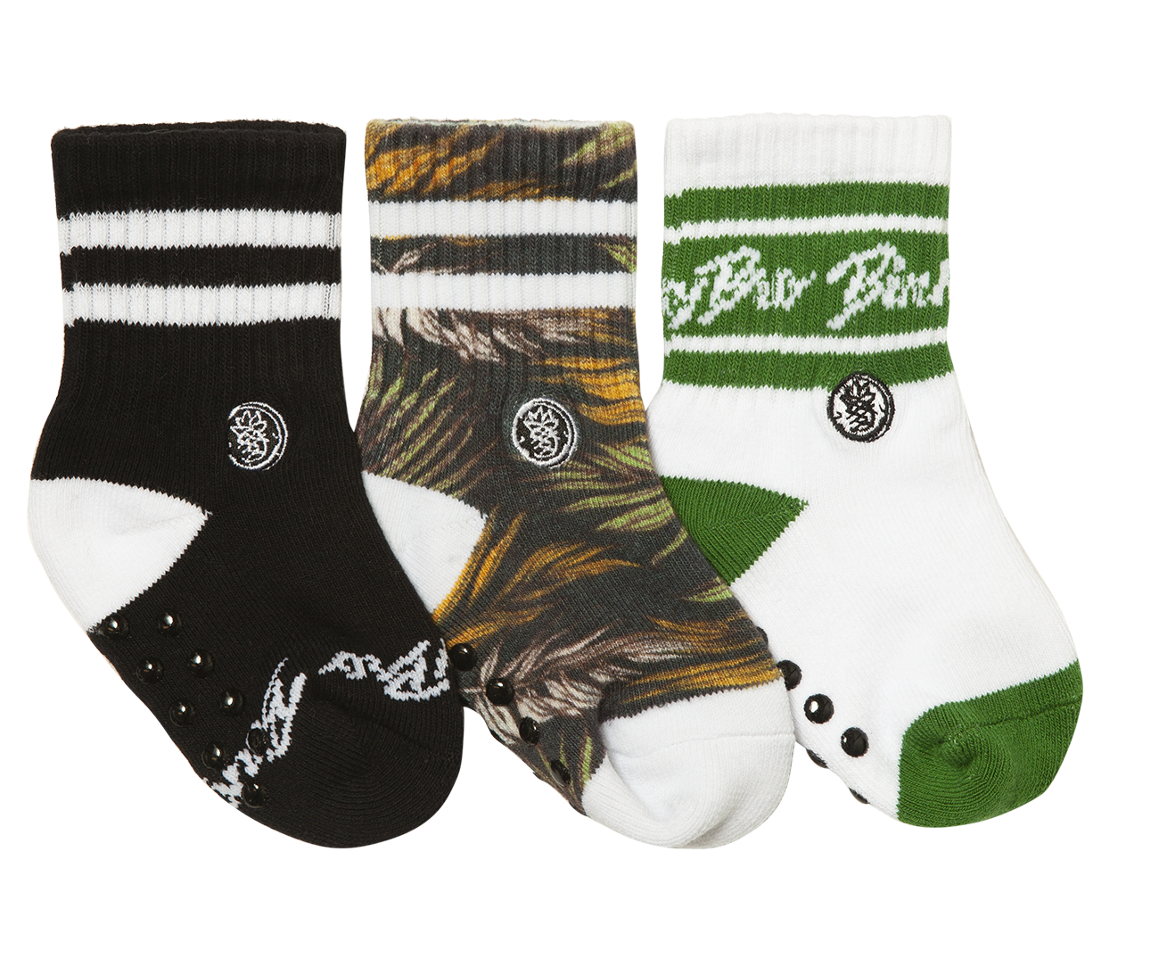 SOCKS 3-PACK || CHARCOAL PALMS (TODDLER)