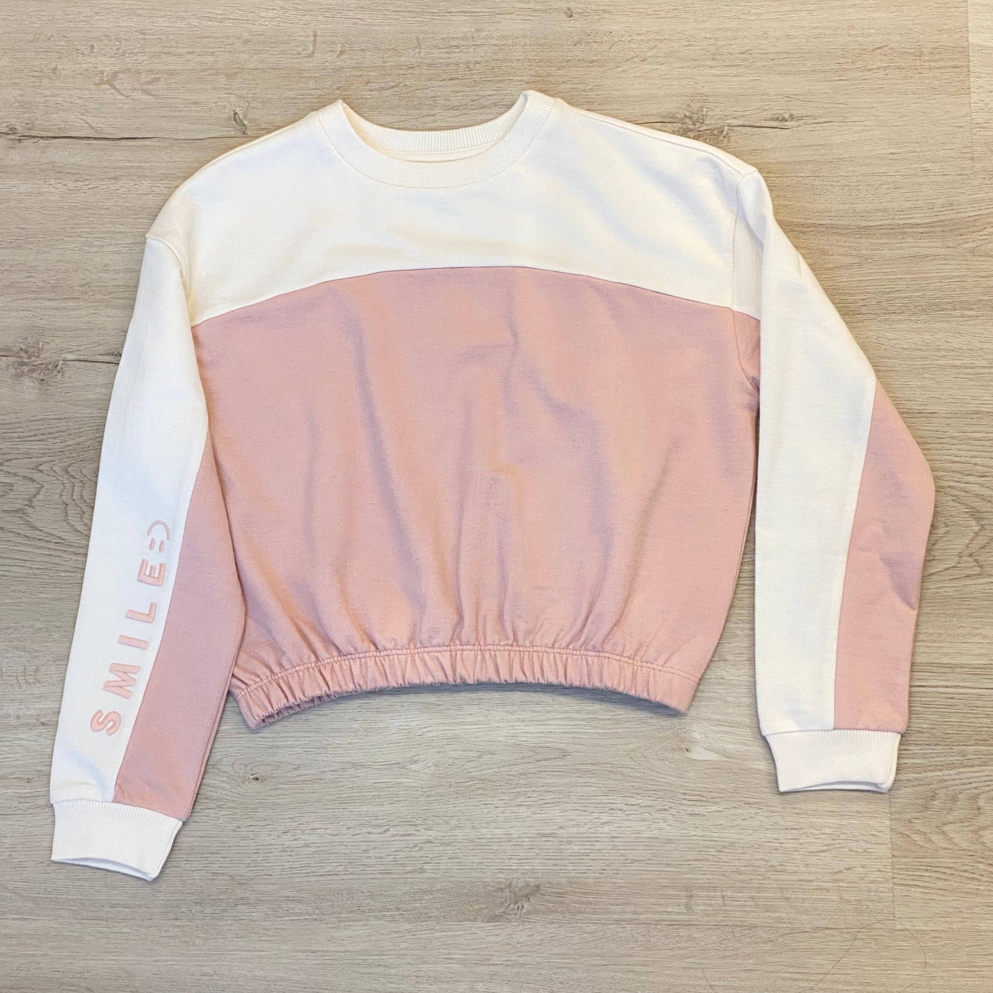 SMILE COLOR BLOCKED SWEATSHIRT