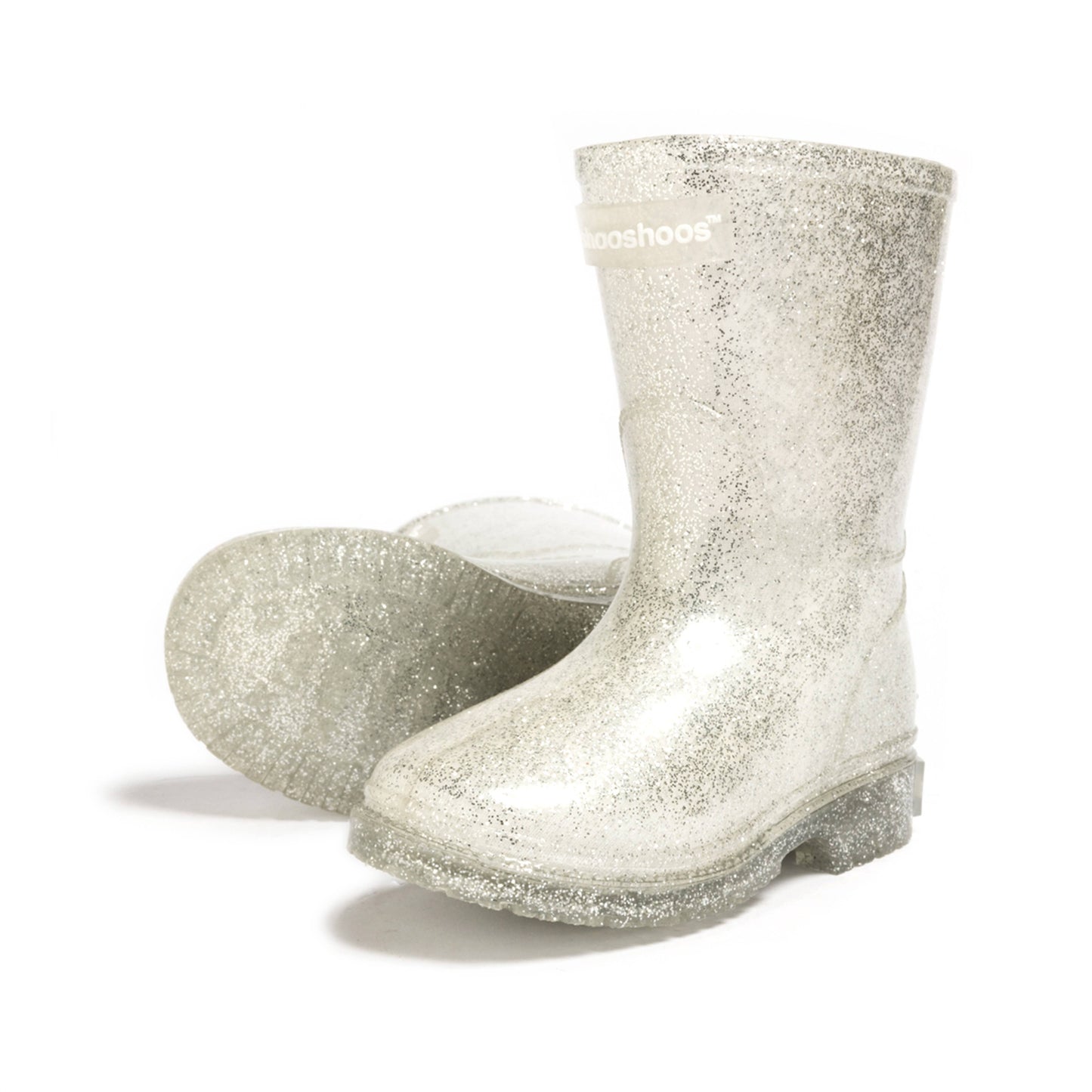 THE GLITZ RAIN BOOT || SILVER