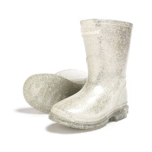 THE GLITZ RAIN BOOT || SILVER