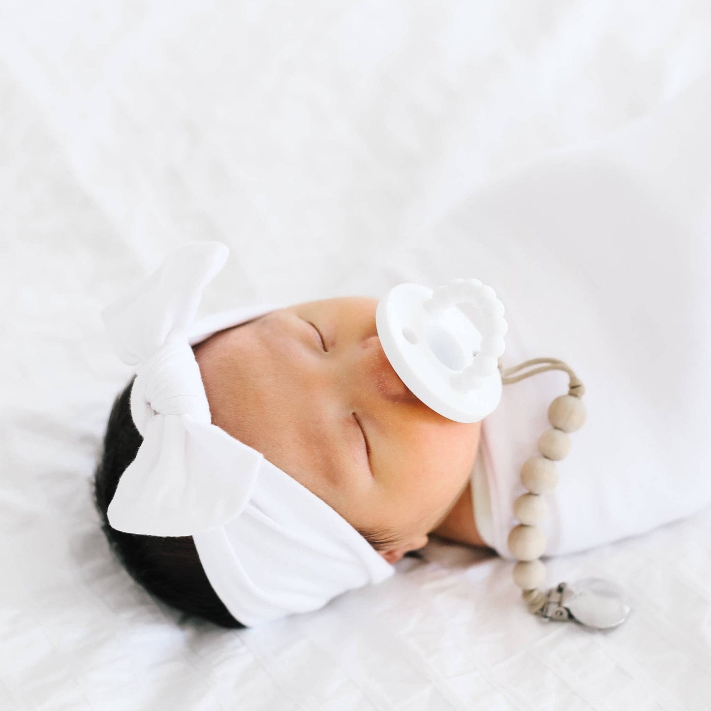 KNIT HEADBAND BOW || DOVE