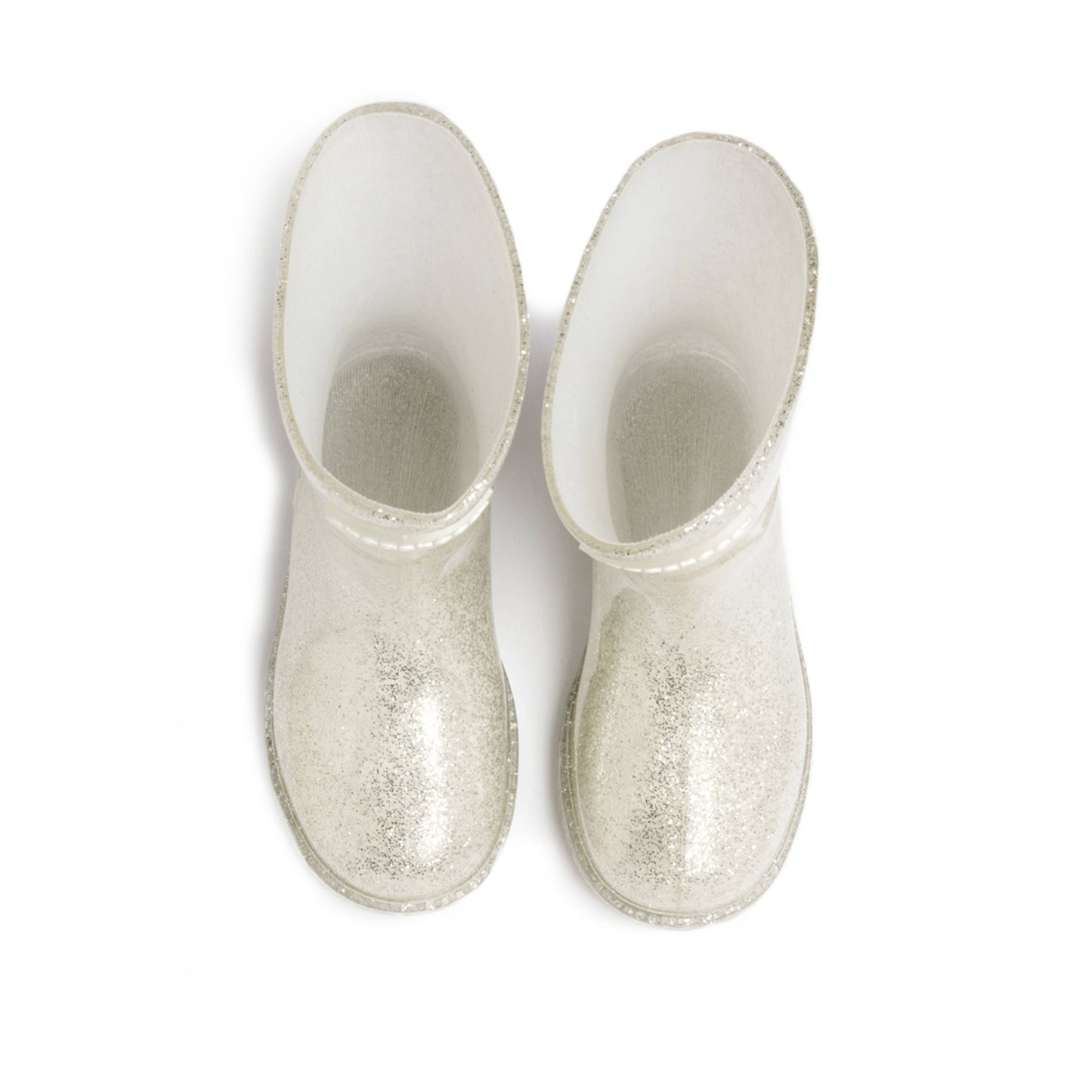 THE GLITZ RAIN BOOT || SILVER