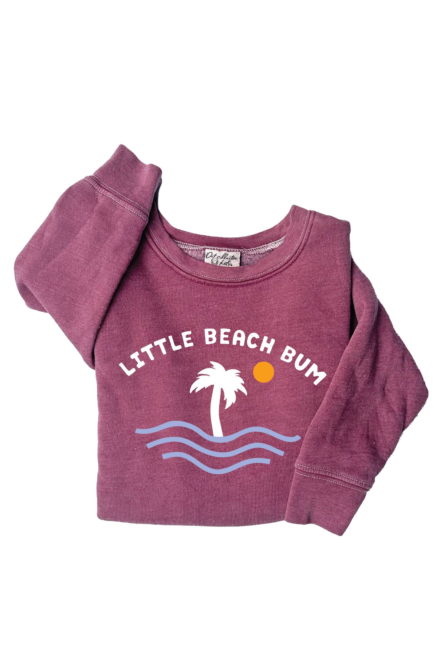LITTLE BEACH BUM TODDLER SWEATSHIRT || VINTAGE BLACK