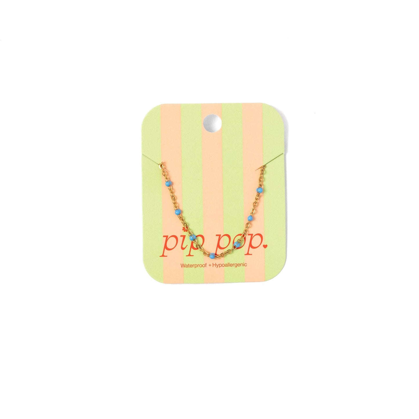 ENAMEL BEAD NECKLACE || PINK