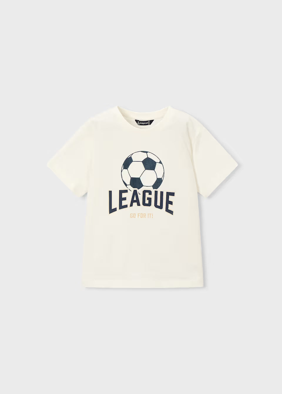 BOY SOCCER GRAPHIC T-SHIRT || WHITE