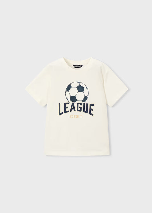 BOY SOCCER GRAPHIC T-SHIRT || WHITE