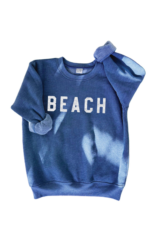 BEACH UNISEX SWEATSHIRT || HEATHER ROYAL