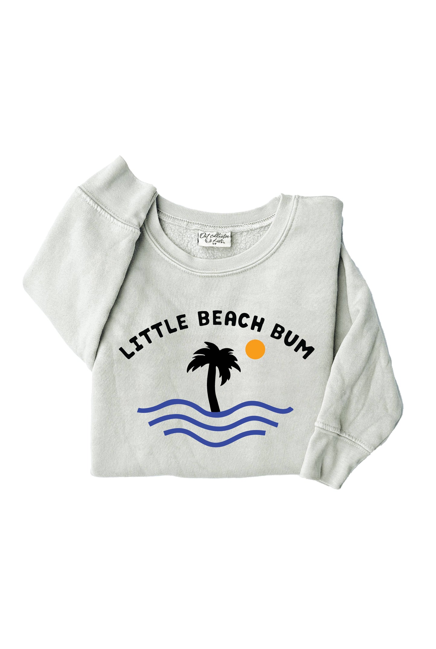 LITTLE BEACH BUM TODDLER SWEATSHIRT || VINTAGE BLACK