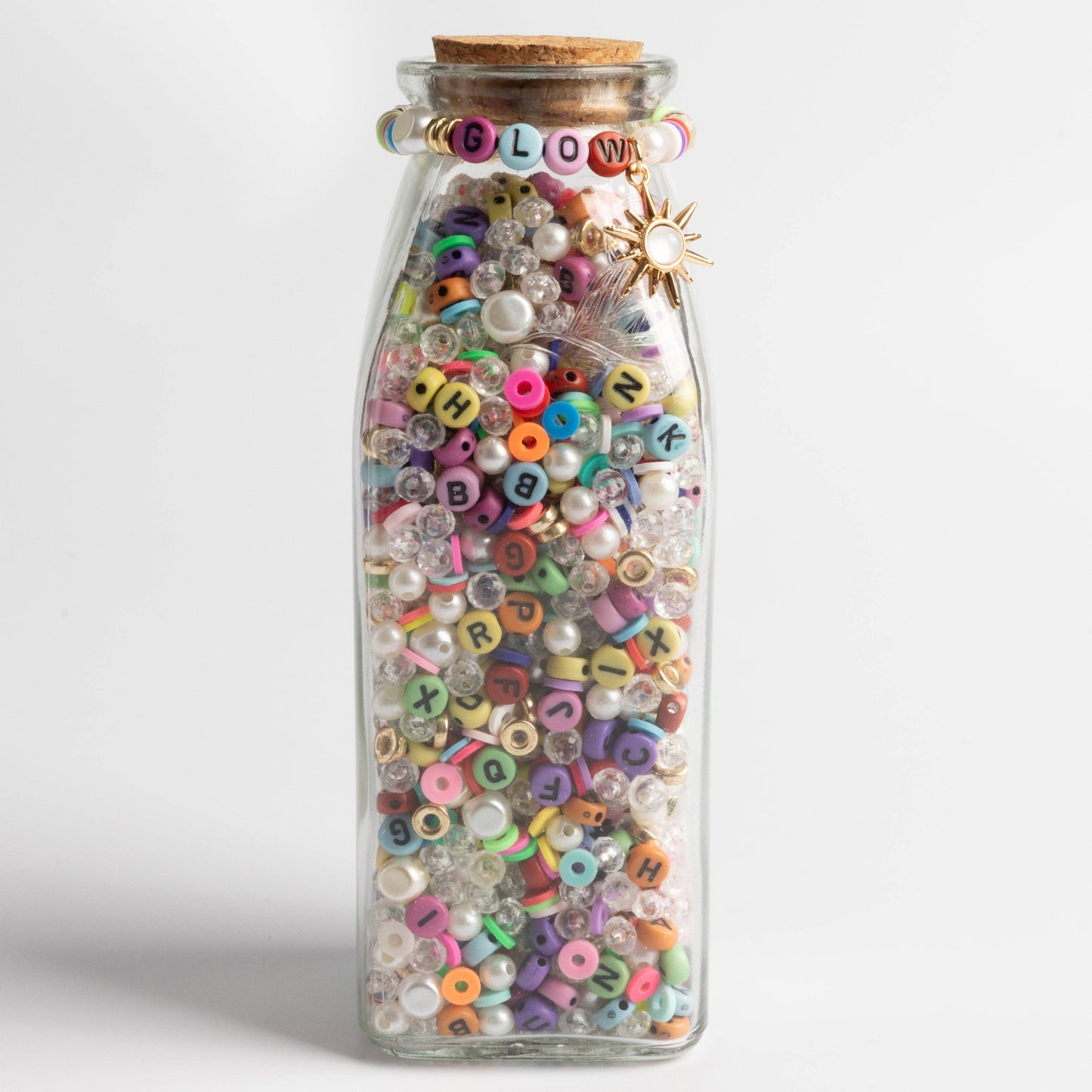 NEON GLOW SUN CHARM BEAD JAR