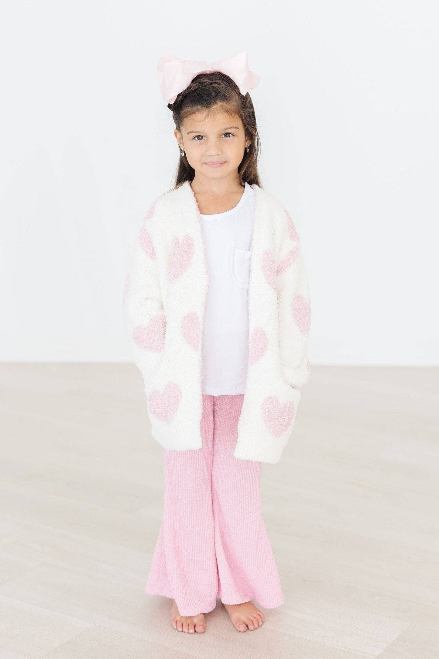 HEART COZY CARDIGAN || PINK