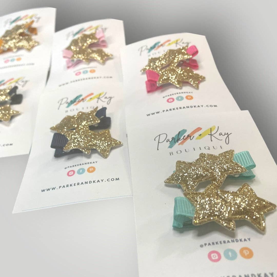 TWINKLING STARS HAIR CLIPS