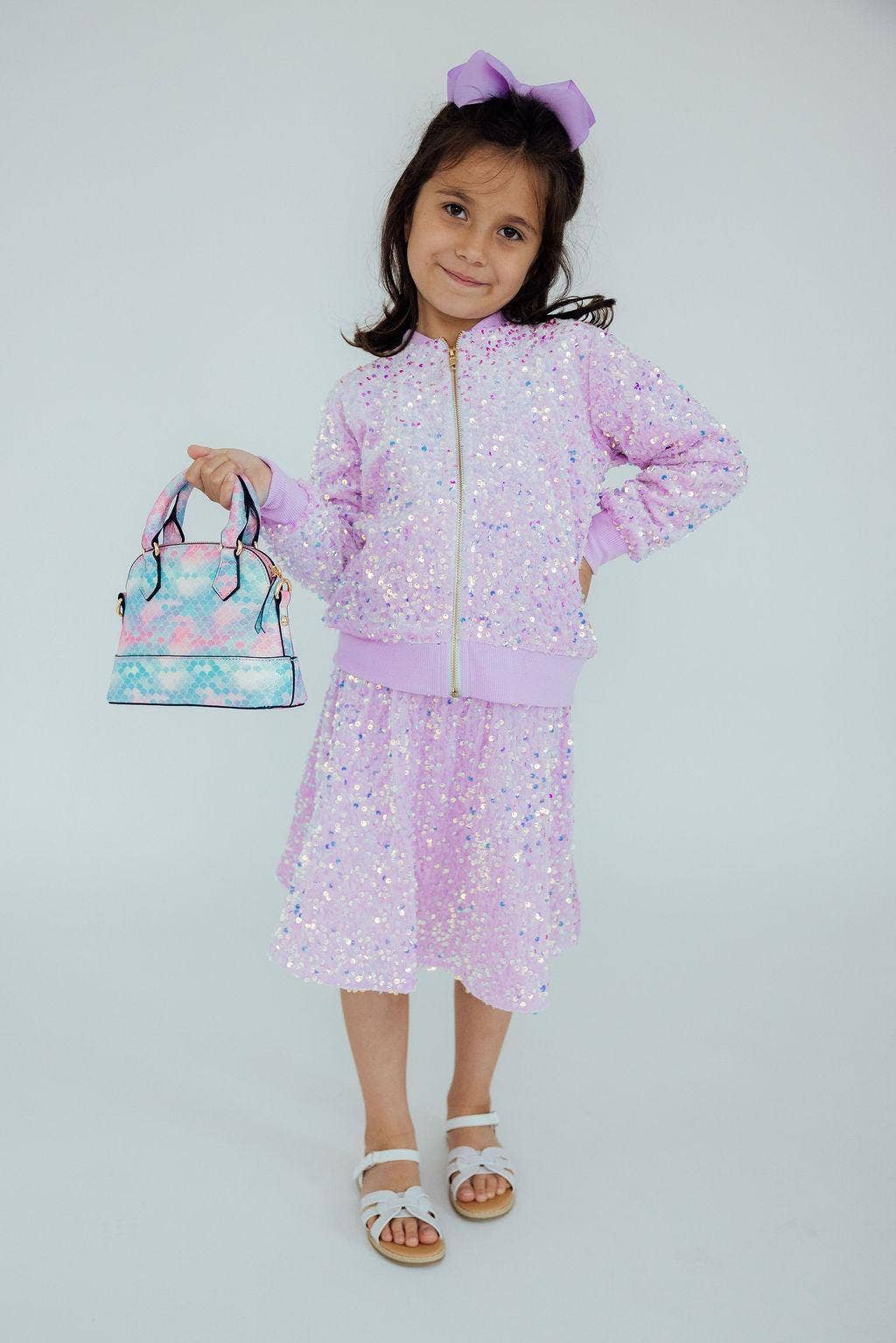 LILAC VELVET SEQUIN JACKET