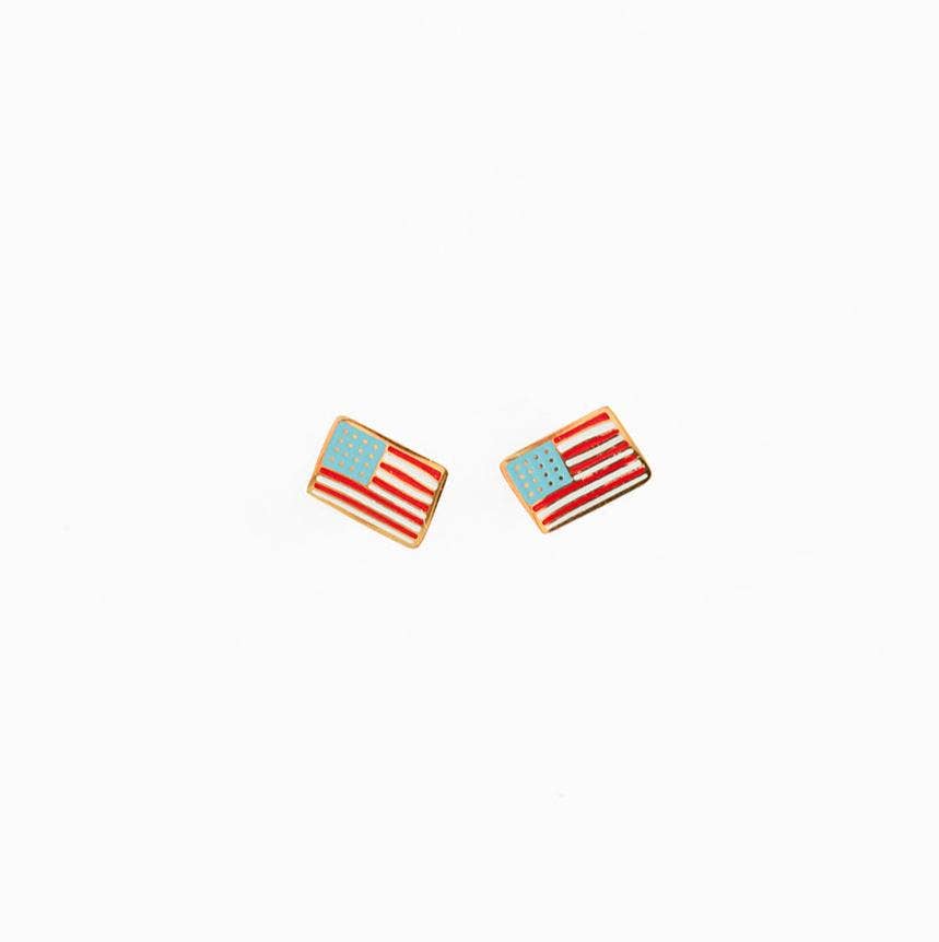 AMERICAN FLAG EARRINGS