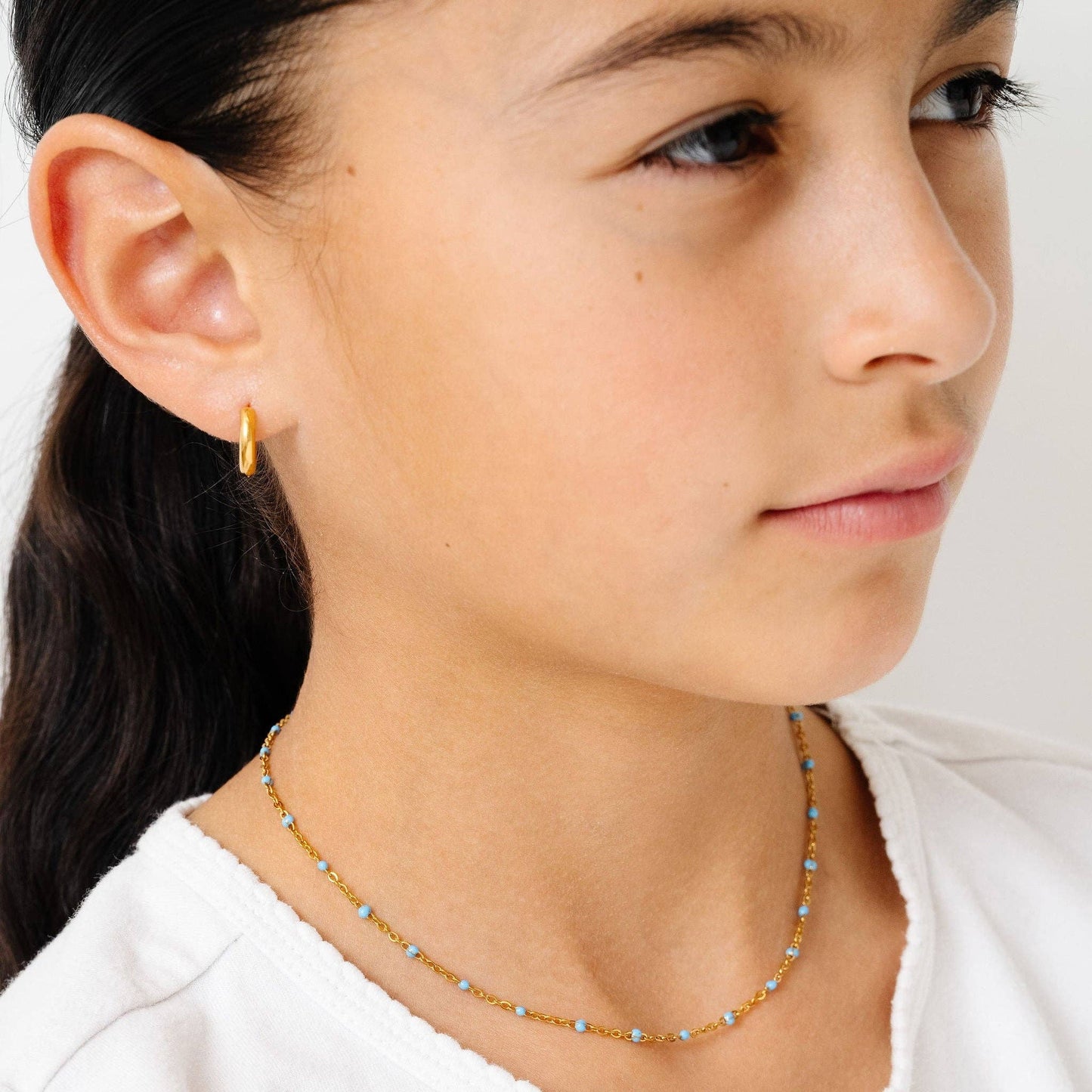 ENAMEL BEAD NECKLACE || PINK
