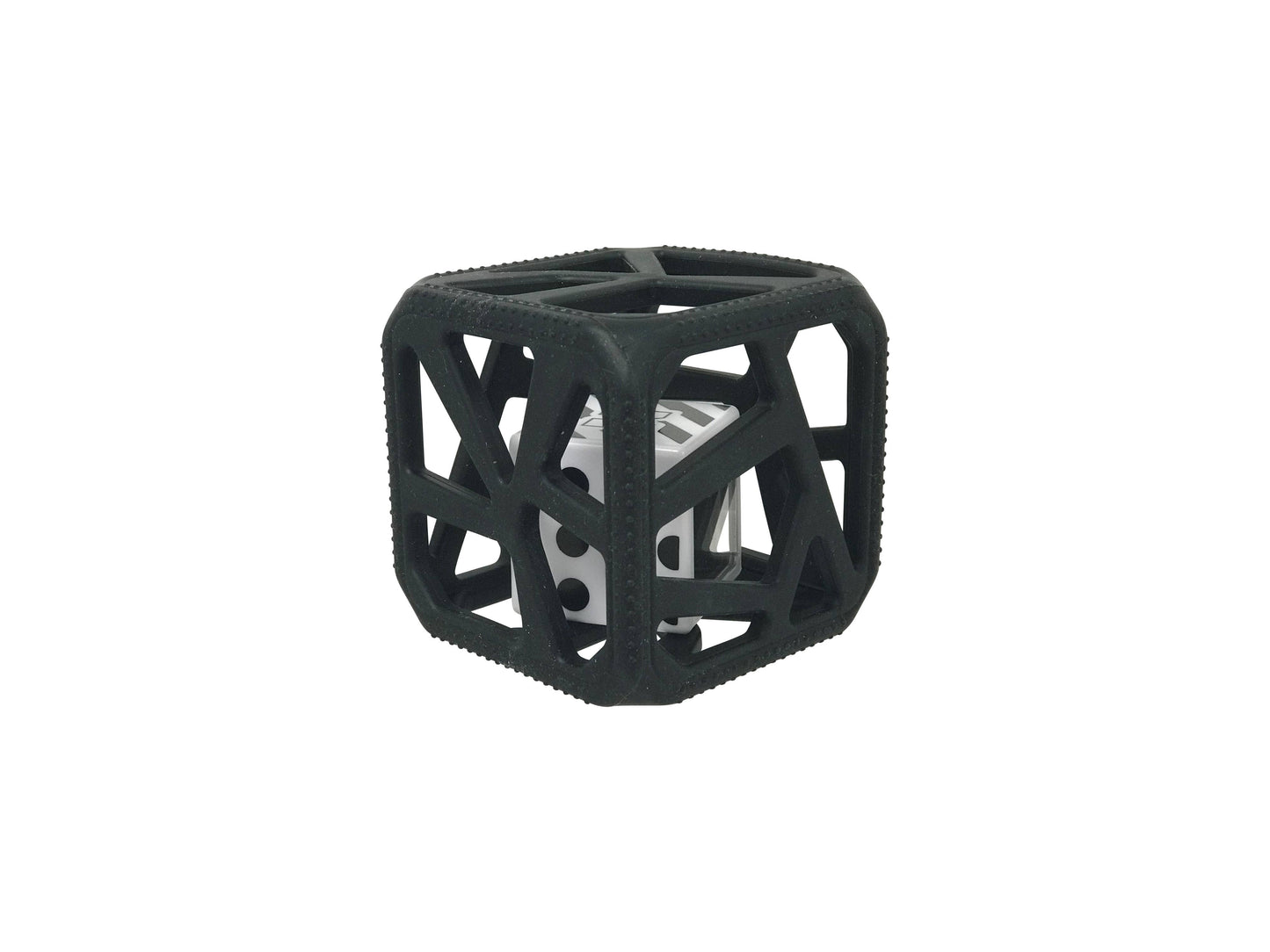 CHEW CUBE || SILICONE TEETHER RATTLE || MARBLE GREY