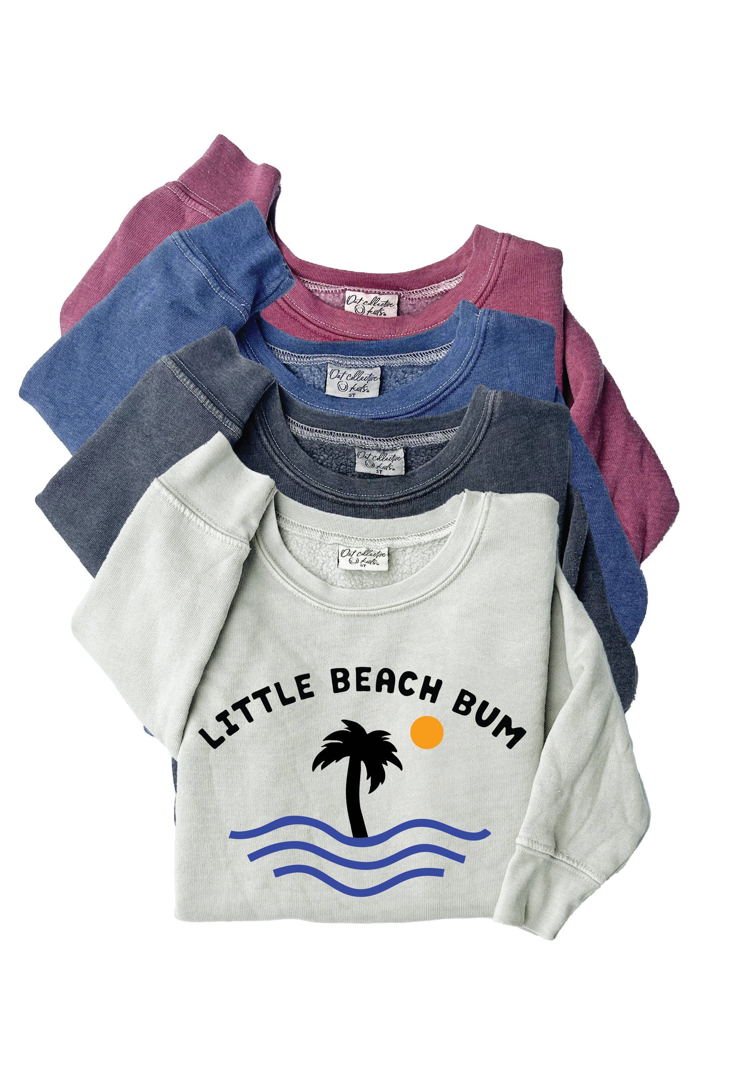 LITTLE BEACH BUM TODDLER SWEATSHIRT || VINTAGE BLACK