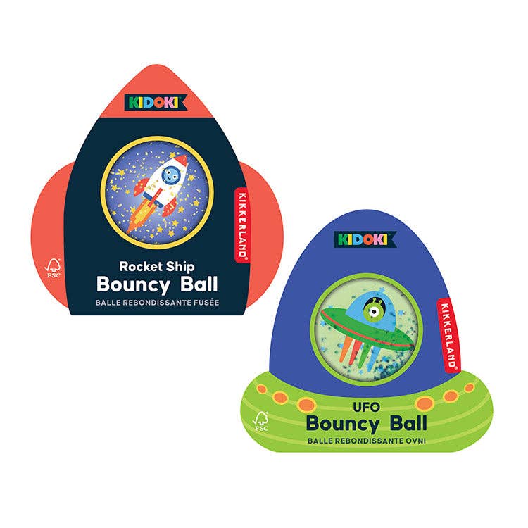 KIDOKI ROCKET SHIP & UFO BOUNCY BALLS