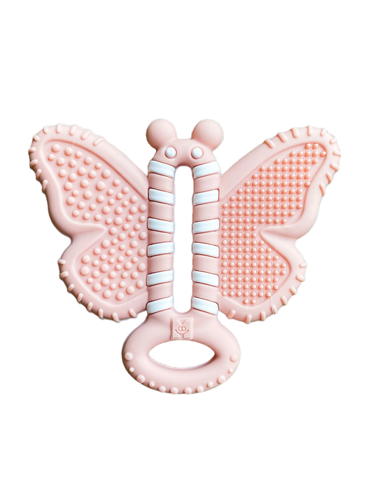 TOOTH BRUSH TEETHER || PINK BUTTERFLY