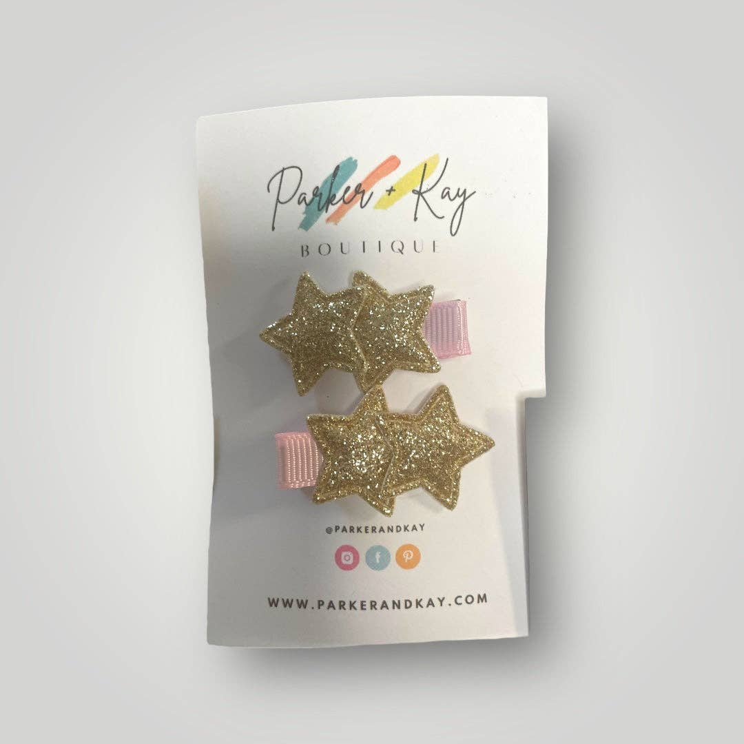 TWINKLING STARS HAIR CLIPS