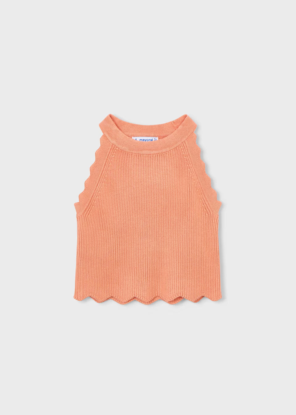 GIRL HALTER TOP || PEACH