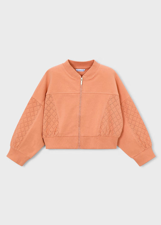 ZIP-UP SWEATSHIRT || PEACH