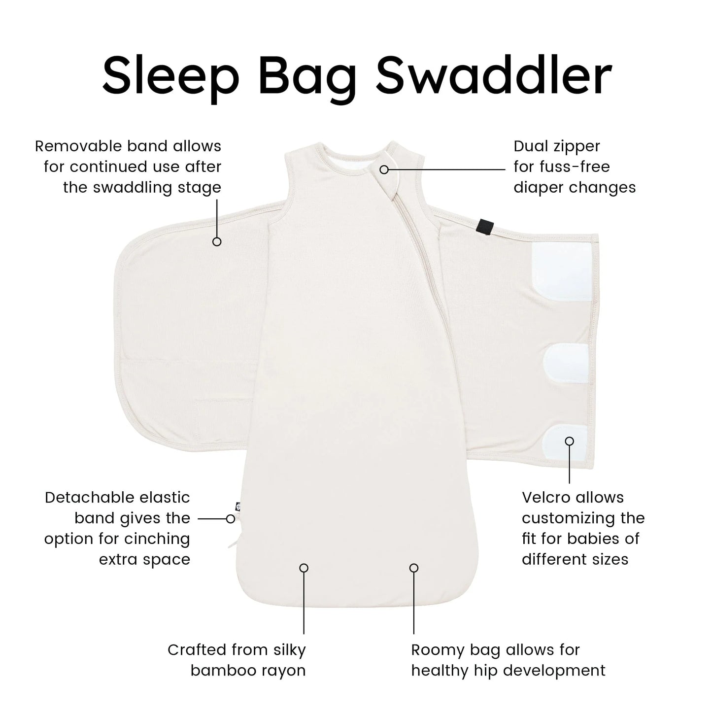 SLEEP BAG SWADDLER IN OAT 1.0