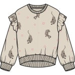 L/S SWEATSHIRT KNIT-BEIGE
