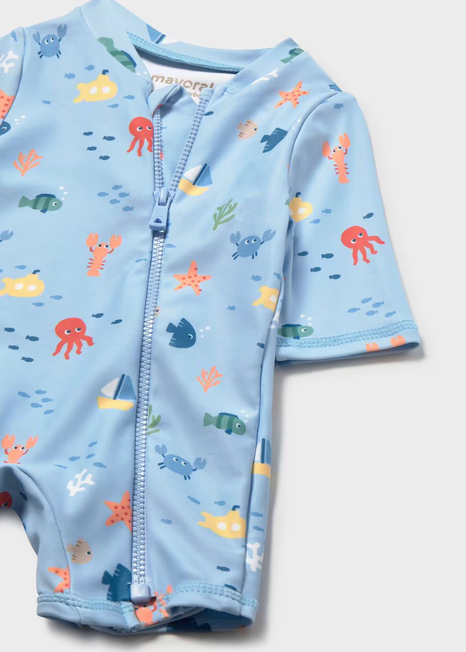 NEWBORN BOY 2-PIECE SWIM SET W/ SUN PROTECTION