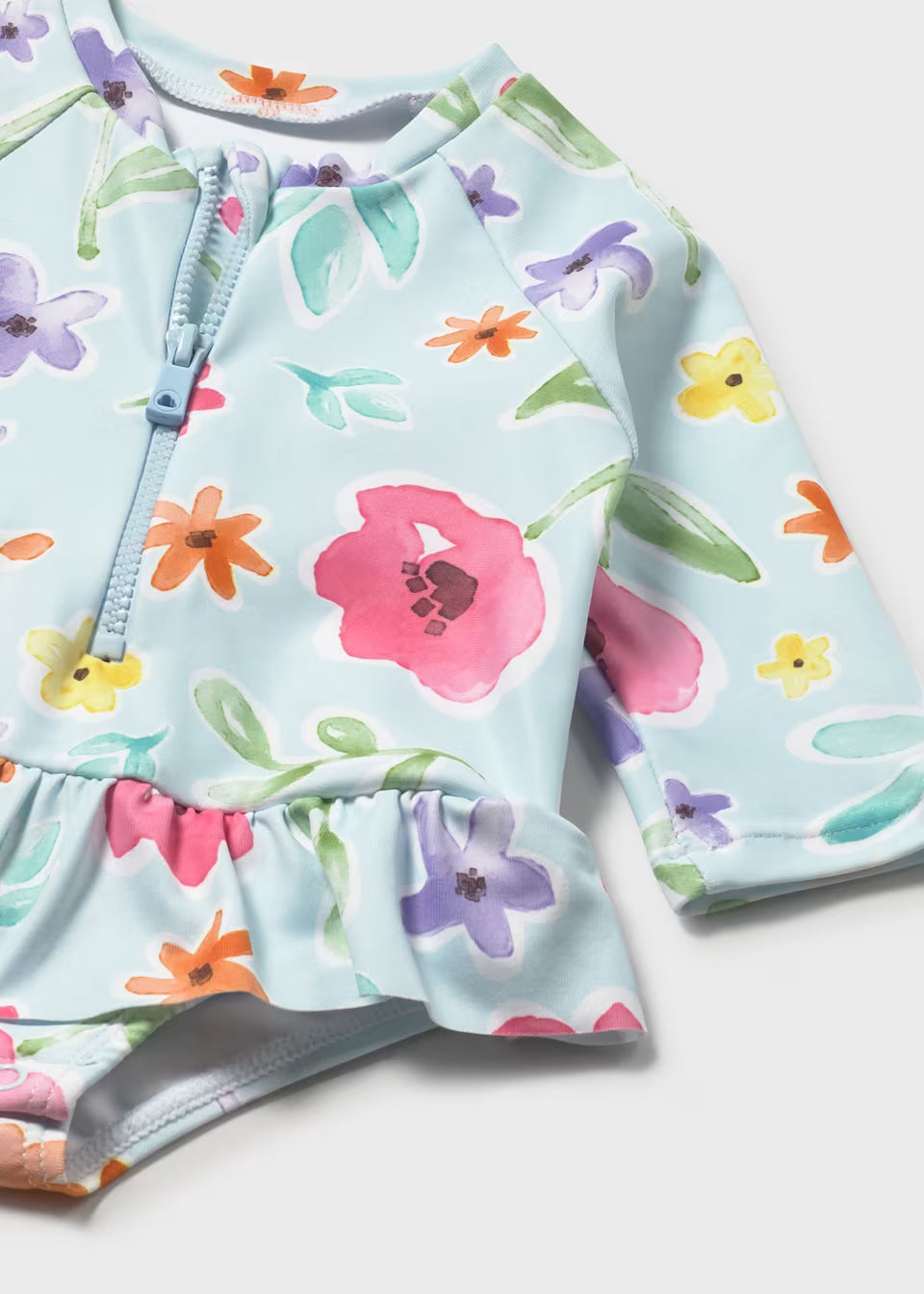 NEWBORN GIRL 2-PIECE SWIM SET W/ SUN PROTECTION
